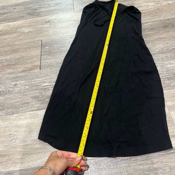 Skims Fits Everybody Slip XS Women's Black Ribbed Bodycon Dress - Picture 6 of 7